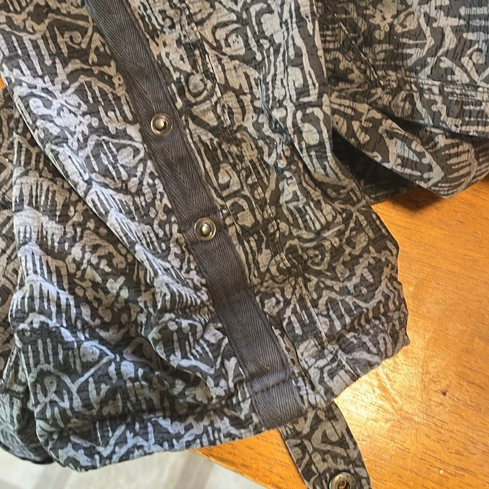 EXCELLENT CONDITION WOMEN’S DEMOCRACY RE-FLEX UTILITY AZTEC CARGO CROPPED PANTS - Picture 6 of 10